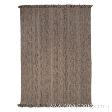 Coffee brown wool area Rugs for Bedroom